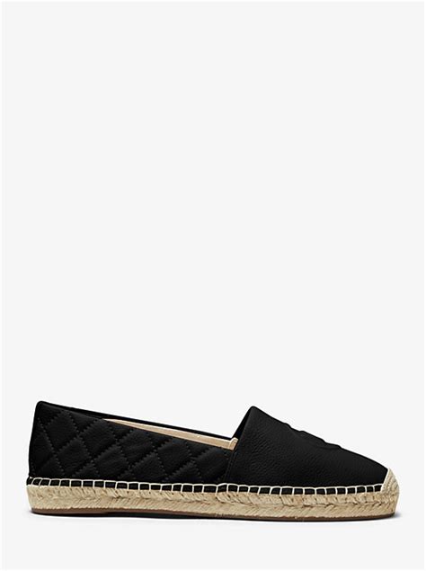 michael michael kors dylan quilted leather espadrille|Michael Kors Dylen Espadrille Flats .